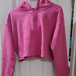 lululemon athletica Pink Cropped Hoodie